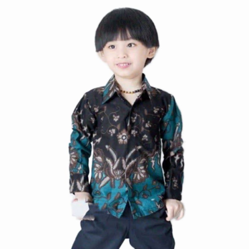 Kemeja batik anak pria lengan panjang | Baju anak pria lengan panjang reguler