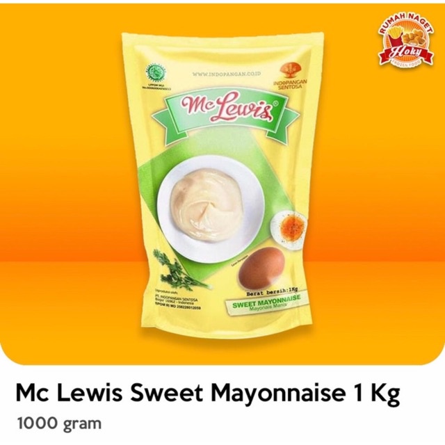 

Mc Lewis Sweet Mayonnaise 1kg Mayo Manis