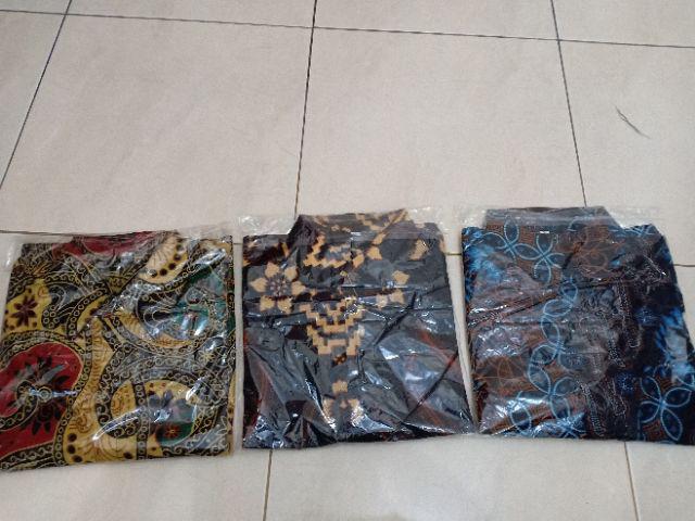 Kemeja Batik Pria Lengan Panjang Motif Daun Jati