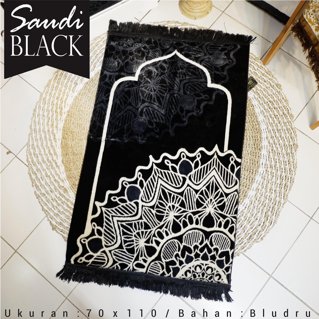 Sajadah Turki Turkey Kiswah Black Sejadah Hitam Super Premium