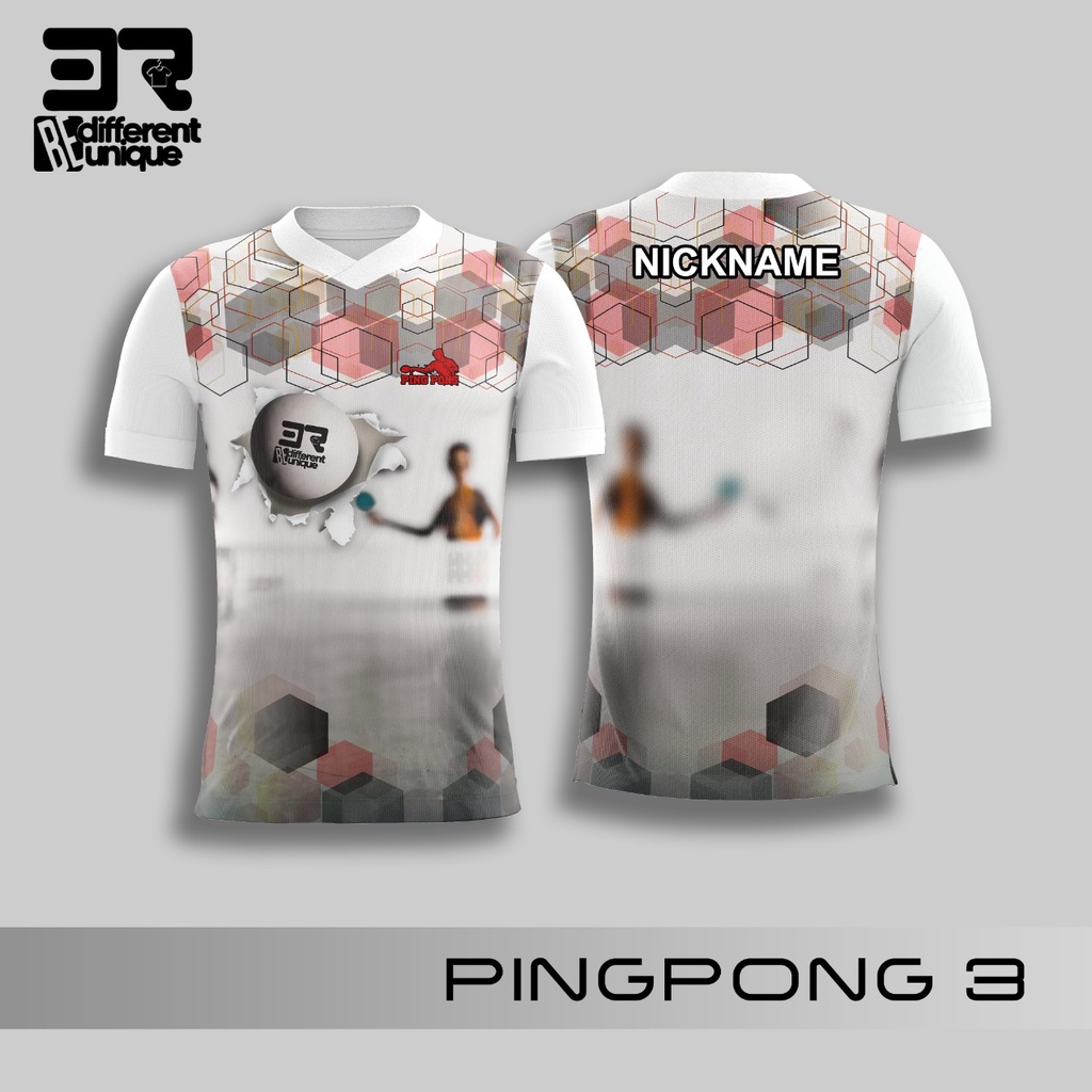 Jersey Olahraga Printing Murah Premium Custom Nama 3R Original Tenis Meja Pingpong 3