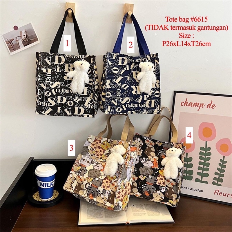 Jual TAS LUCU Tote 6615 Tote Bags / Tas Kanvas Jinjing Tenteng / Hand
