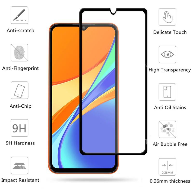 FREE TEMPERED GLASS FULL LAYAR XIAOMI REDMI 9C SOFT HARD CASE ARMOR TRANSPARAN REDMI 9C BACK COVER