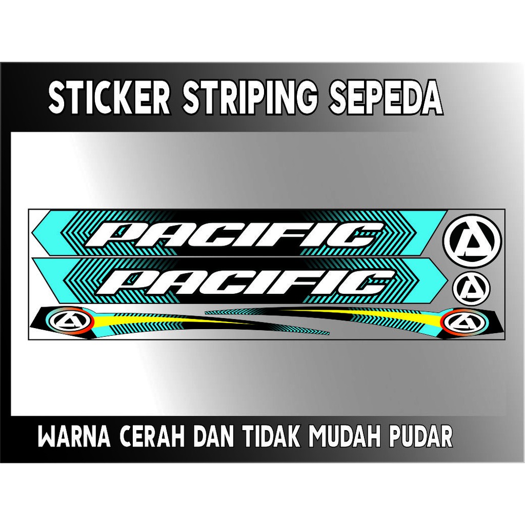 STIKER SEPEDA ANAK BMX ALL STRIPING VARIASI PASIFIC