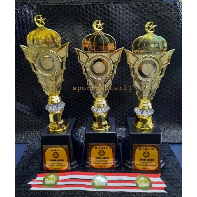 Piala Set Trophy Murah untuk MTQ Ramadhan Masjid Al-Quran Hadiah Juara Lomba