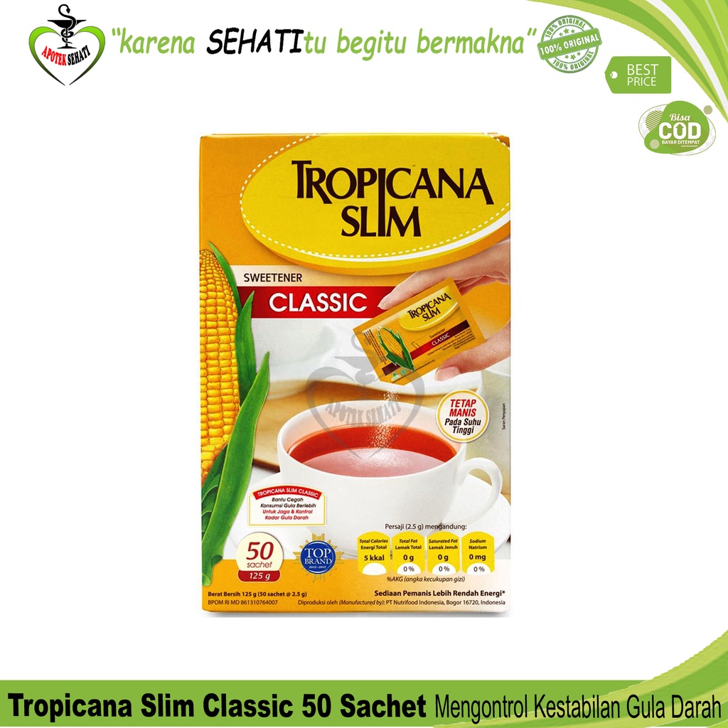 Tropicana Slim Classic isi 50 Sachet Gula Rendah Kalori