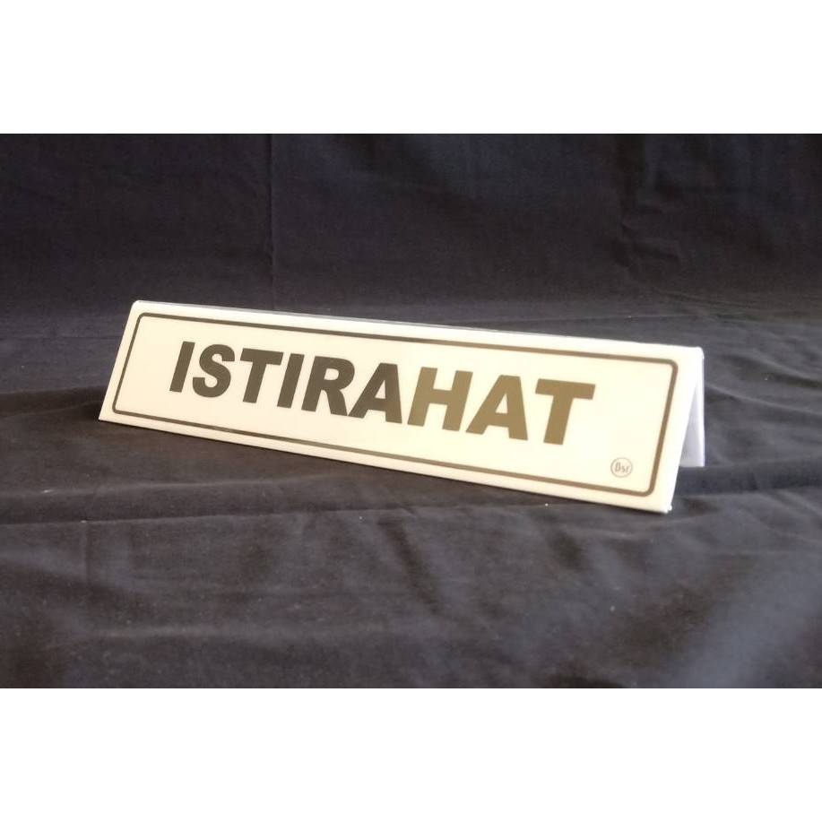 

Label Meja Akrilik Istirahat/Tutup