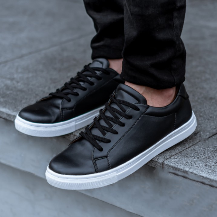 Mediant Black | Sepatu Casual Sneakers Jalan Kasual Polos Ori Pria New Cowok Footwear | FORIND Reyl