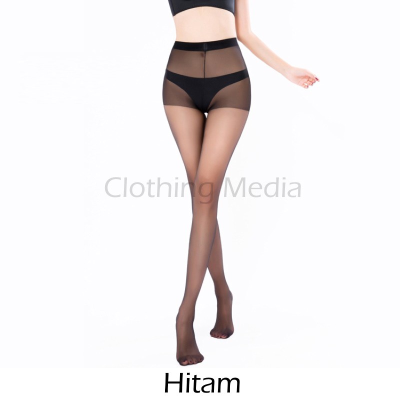 Pantyhose Bonas Elastis 15D Stocking Celana Stoking High Waist Tipis Transparan
