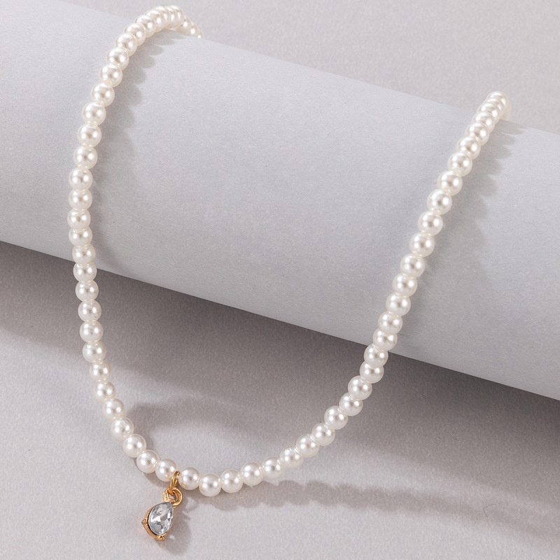 Kalung Rantai Klavikula Hias Mutiara Imitasi Gaya Korea Untuk Wanita