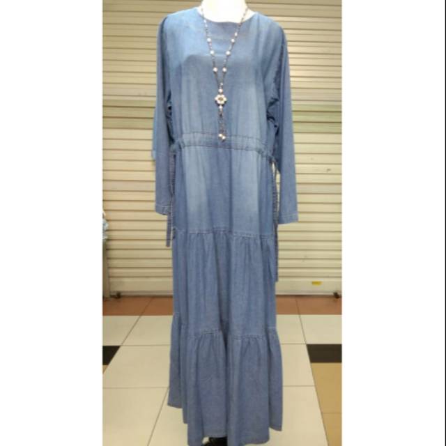 GAMIS JEANS POLOS + TALI SERUT