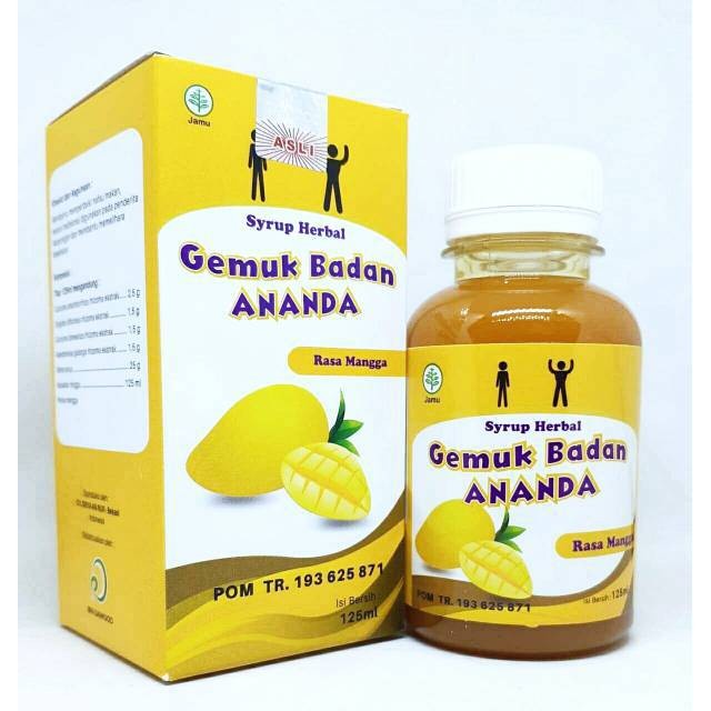 

Syrup Herbal Gemuk Badan ANANDA Rasa Mangga