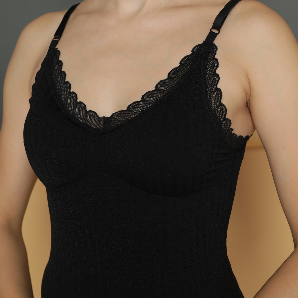 Tanktop Bra Renda Spaghetti Strap Full Cup LS618-1