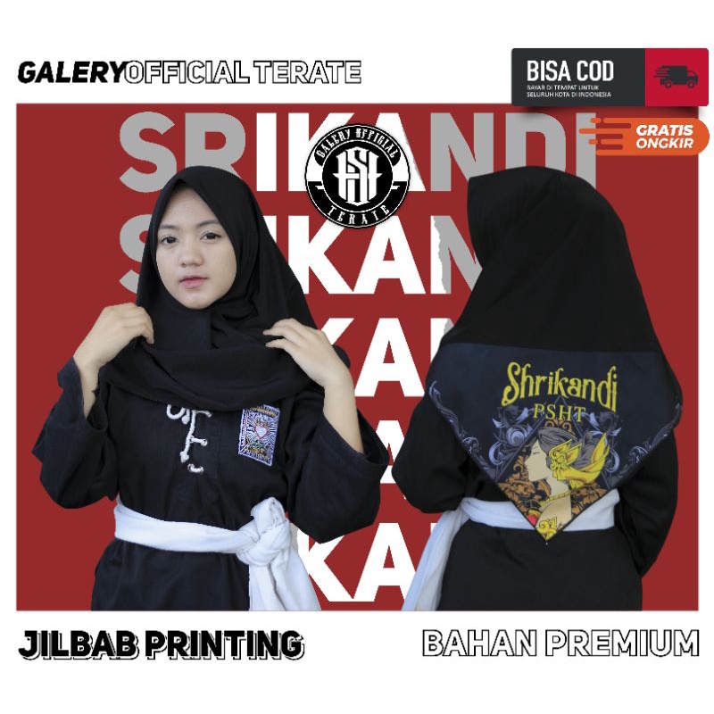 JILBAB SRIKANDI PSHT • JILBAB SEGIEMPAT PRINTING • JILBAB PSHT