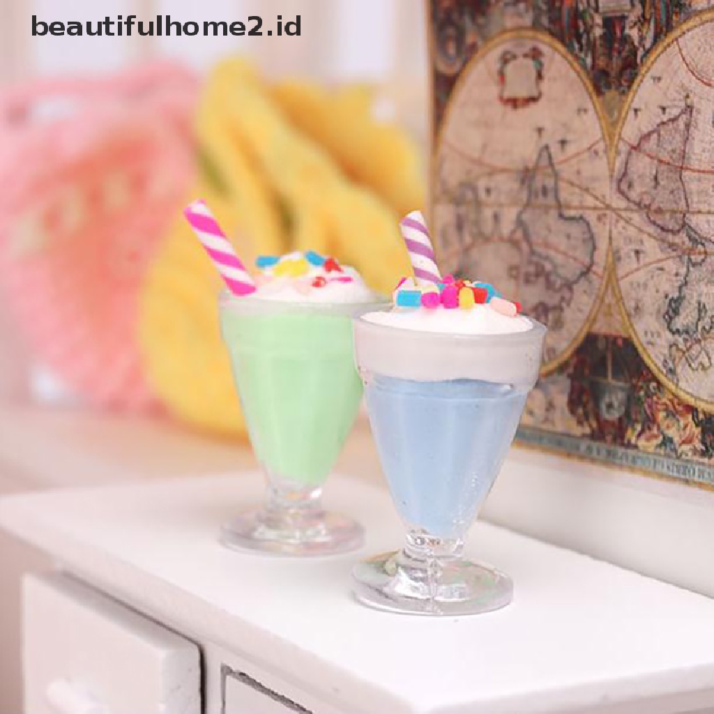 (beautifulhome2.id) 1pc Mainan Miniatur Es Krim Skala 1: 12 Untuk Aksesoris Dapur Rumah Boneka