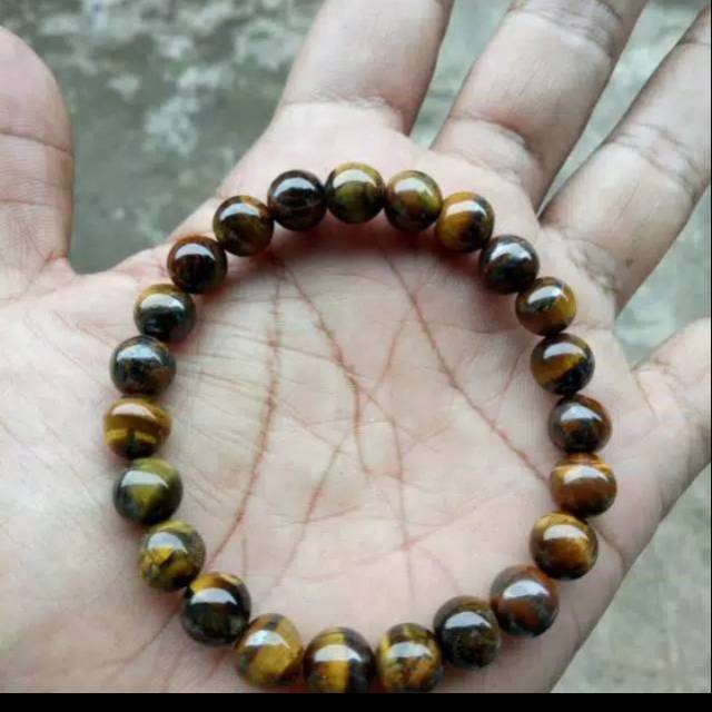 GELANG BATU AKIK TIGER EYE ATAU BIDURI SEPAH