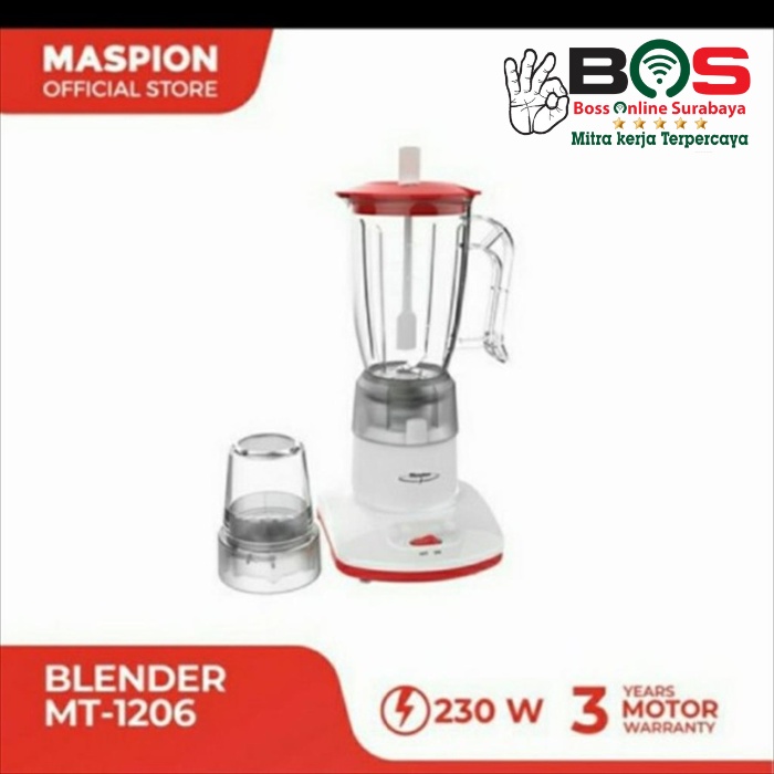 Maspion Blender Plastik MT-1206 MT 1206 Blender 2 in 1 Maspion Kapasitas 1 L