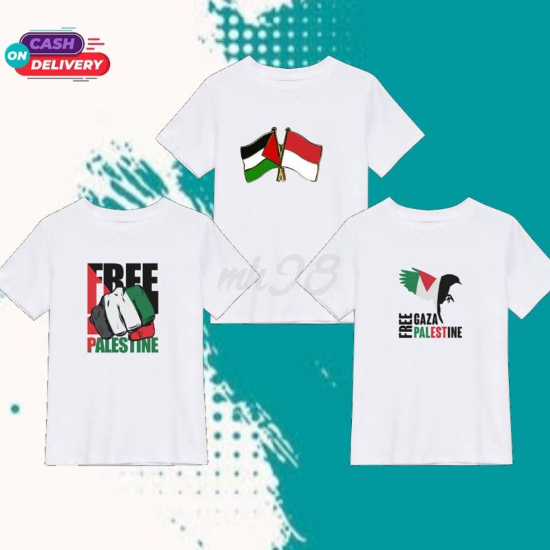 kaos anak bendera indonesia palestina palestine/baju anak bendera indonesia palestina palestine/Kaos