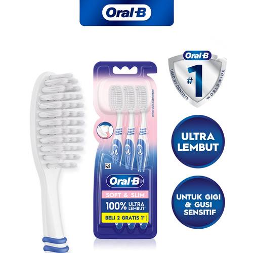 Sikat Gigi Oral-B Soft & Slim 3s