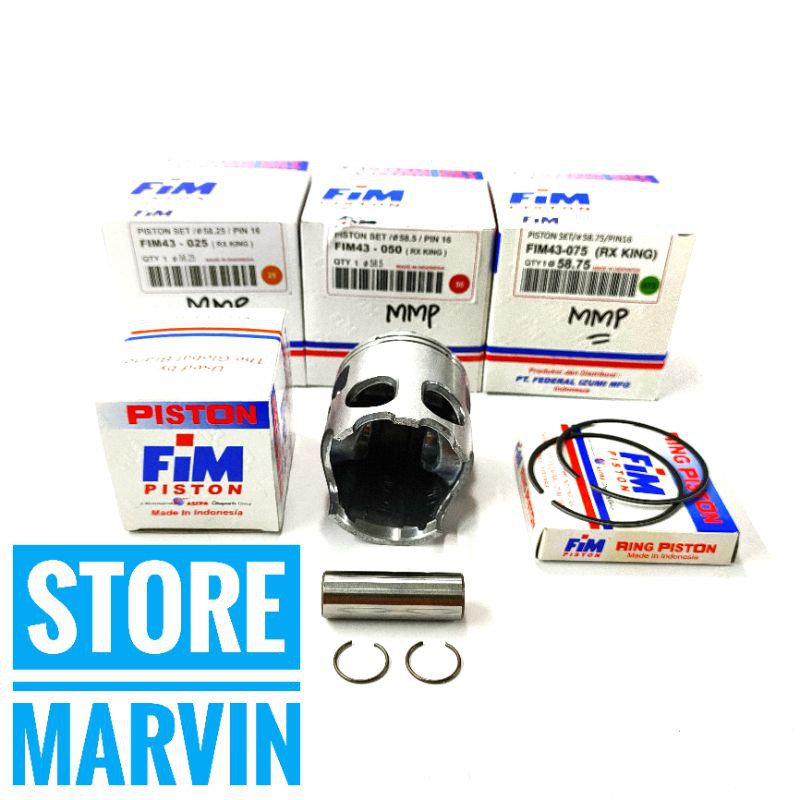 Piston Kit /Ring Seher FiM Yamaha RX king, Original FiM.. Ready Ukrn OS - STD --0,25 --125.-300-1