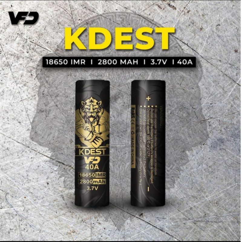 Baterai Kdest 18650 2800mAh Authentic