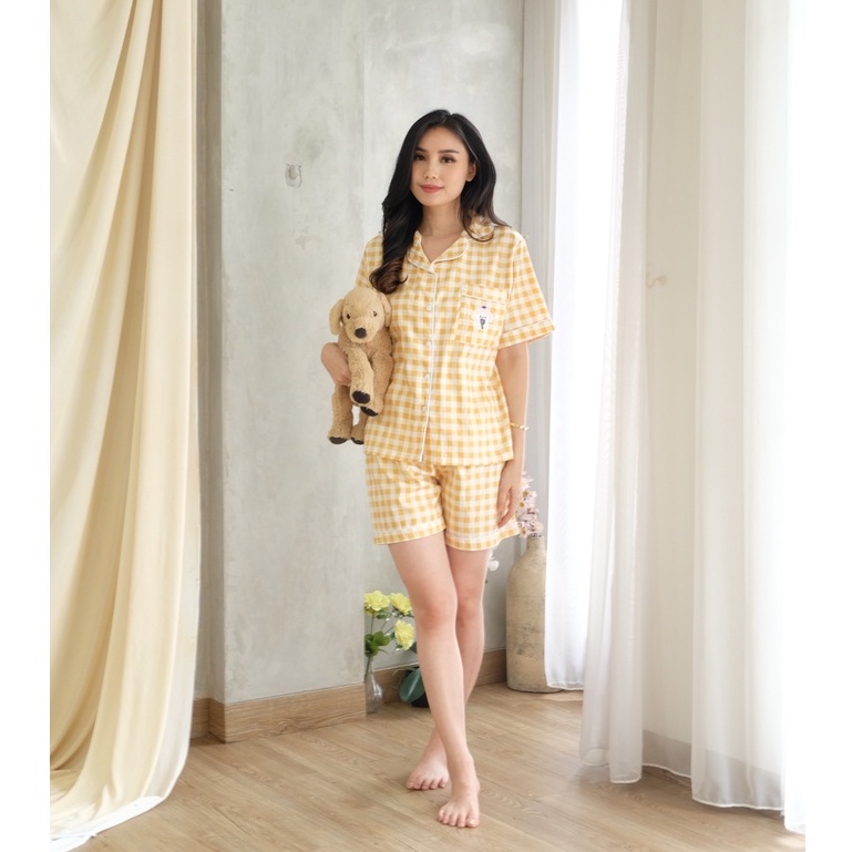 Bordir Pajamas - Atasan Celana Baju Tidur Setelan Wanita