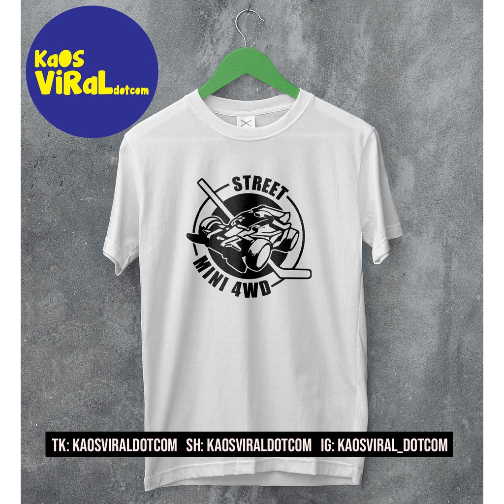 BAJU KAOS TAMIYA STREET MINI 4WD DASH YONKURO T-SHIRT DISTRO COMBED 30S