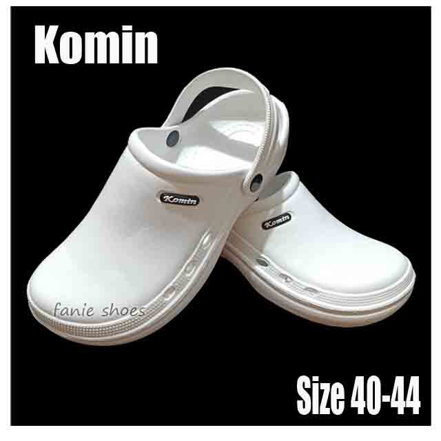 Komin Sandal Selop Bakpao Putih 40-44 Laki / Sandal Selop Karet Waterproof Murah / Sandal Ringan