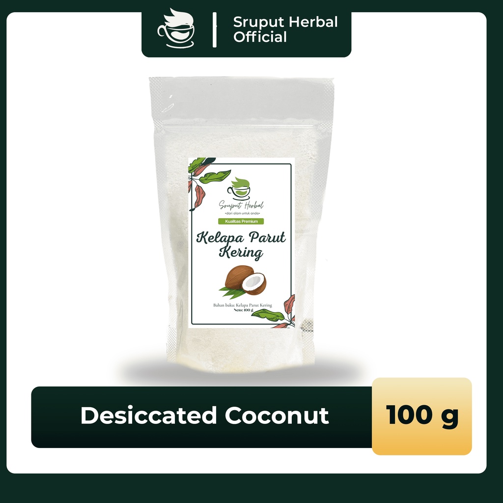 

100g Desiccated Coconut Buah Kelapa Kering Kualitas Premium Murah Sruput Herbal