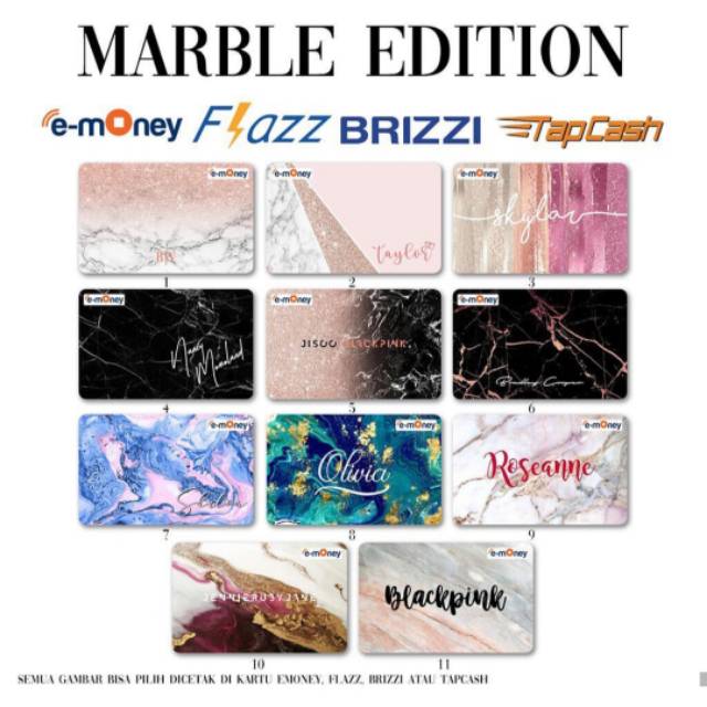 FLAZZ MARBLE EDITION FOR CUSTOM E TOLL CARD BRIZZI