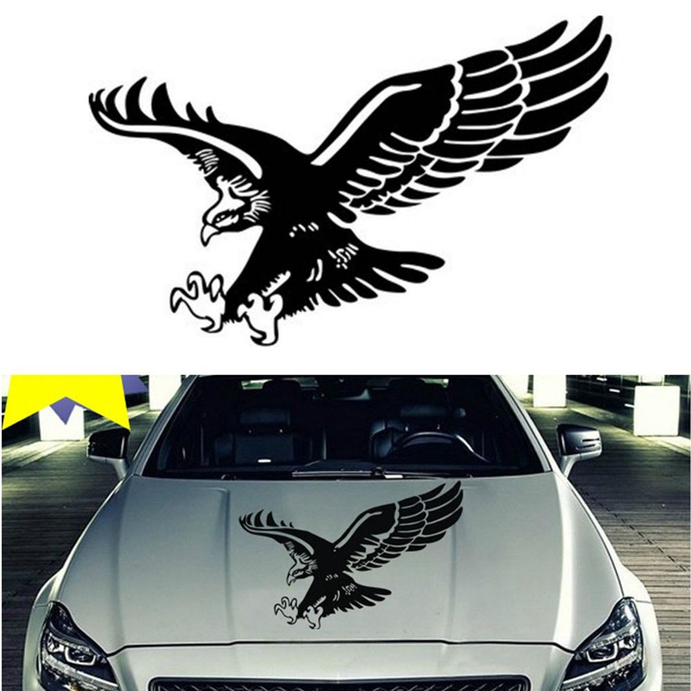 Stiker Vinyl Reflektor Motif Elang Untuk Dekorasi Kap Pintu Mobil