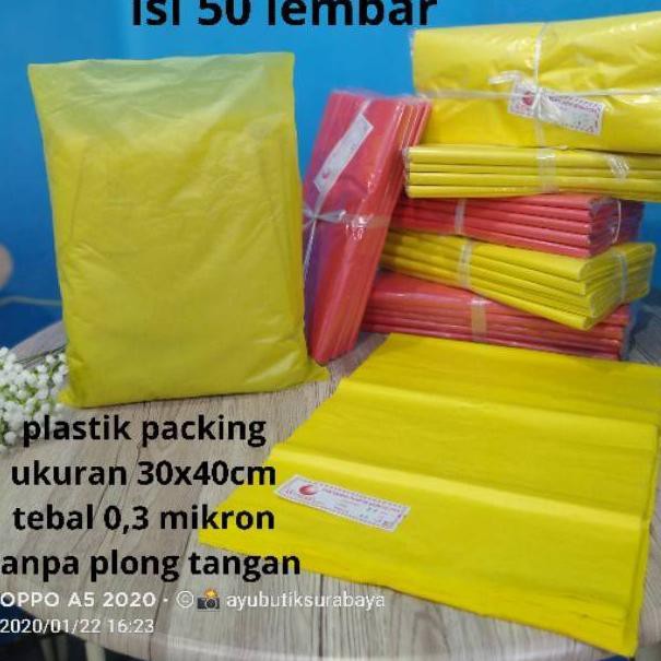 

{BEST HY 30J4Cl} PLASTIK PACKING UK.30x40cm tebal 0,3 mikron