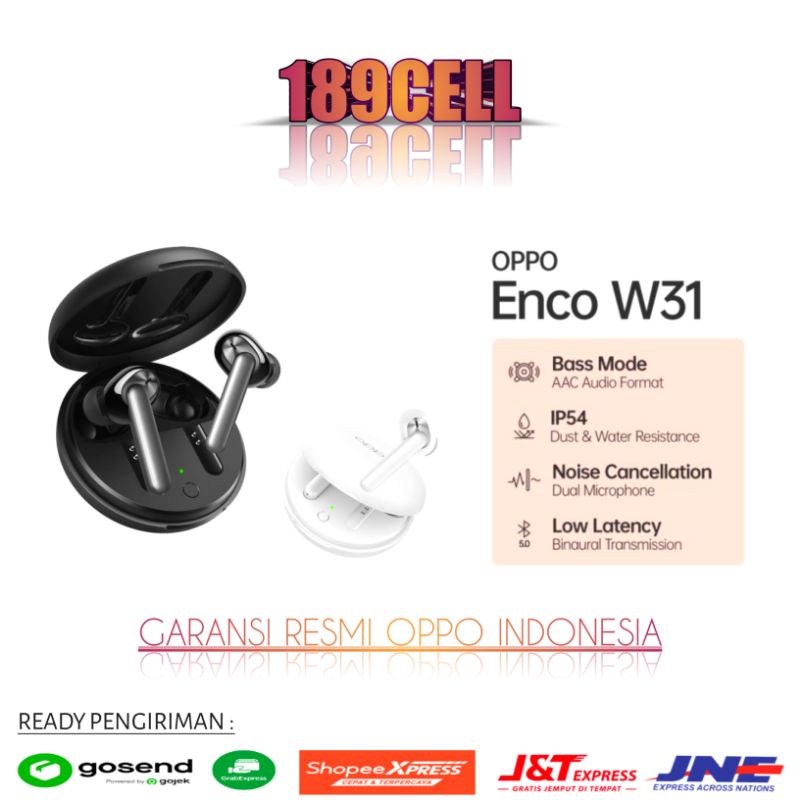 OPPO Enco W31 - TWS Earphone Bluetooth | Garansi Resmi OPPO Indonesia