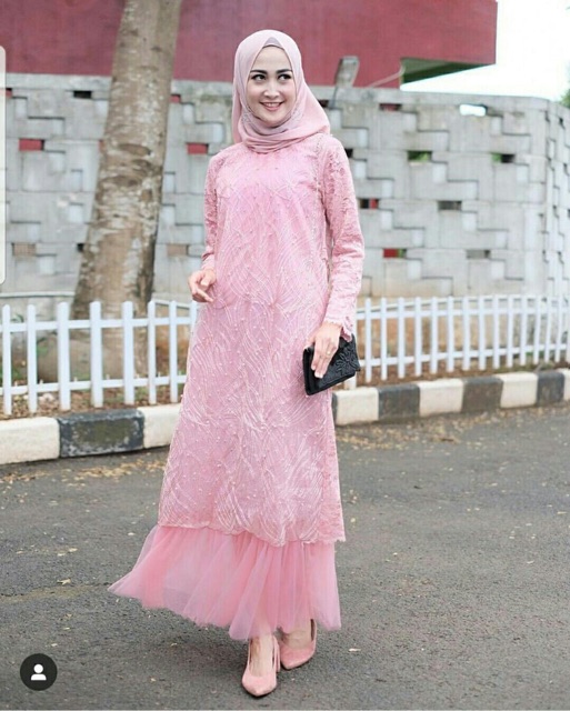 ZR Dress lucinta / Maxi muslimah / Gamis wanita modern