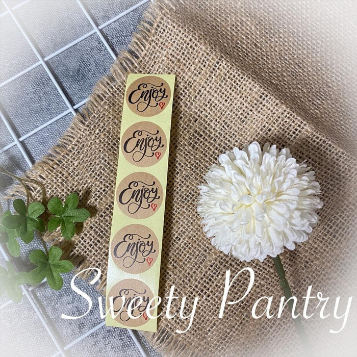 

89Yijt67R Stiker/Sticker Kraft Enjoy (Stk-Enjoy) - 50 Pcs E54Srfsw