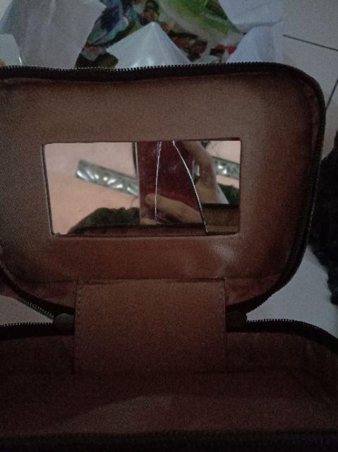 Kotak Makeup /box Makeup /beauty Case /tempat Kosmetik /kotak Perhiasan Ada Tali Selempang