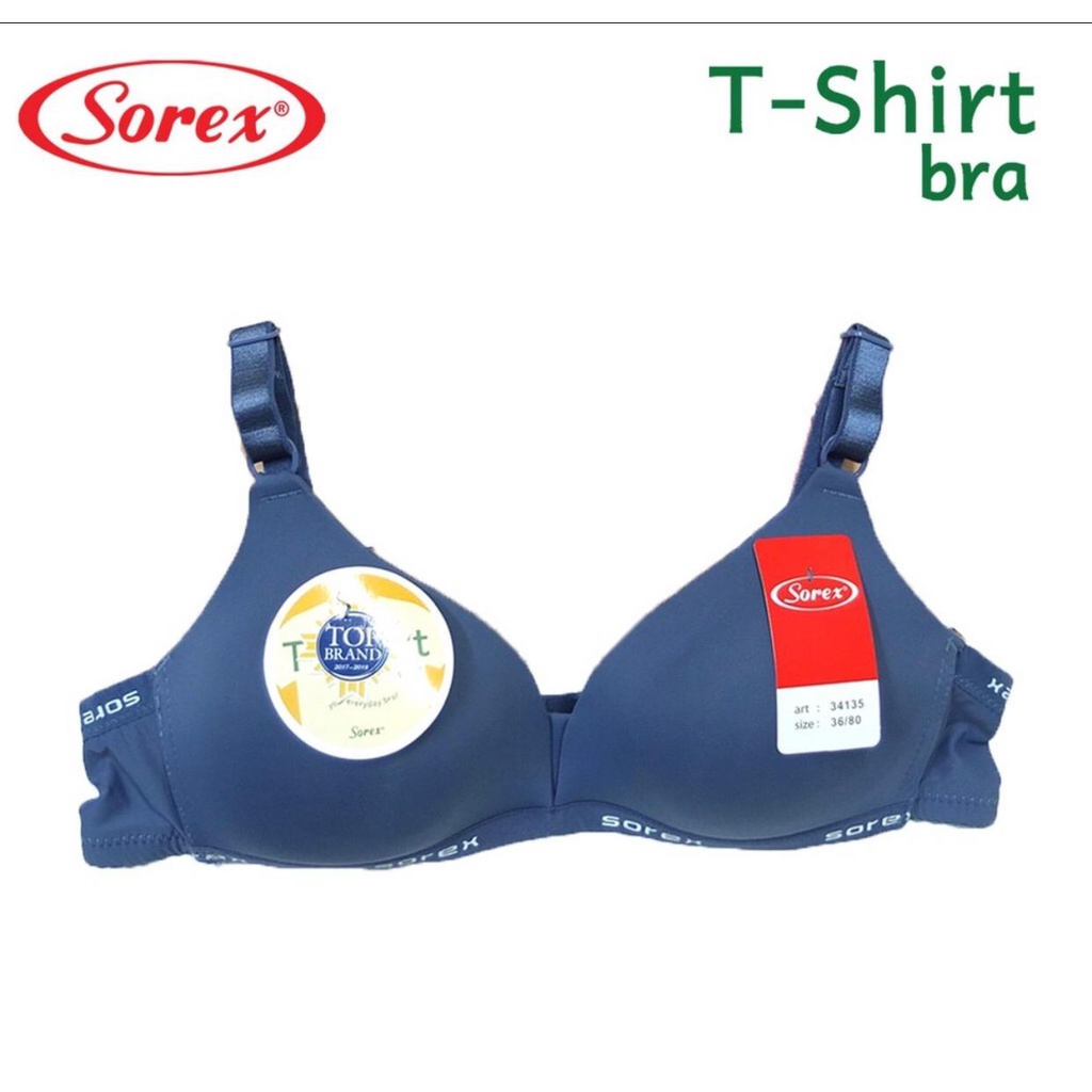 BRA BH Sorex 34135T-shirt || Bra Busa Sedang ORIGINAL FASHION  || Tanpa Kawat| Kait 3 Setara Cup B BH Harian