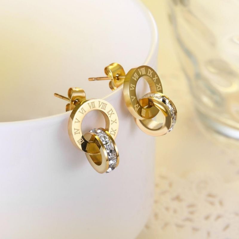 Anting TITANIUM MOTIF RING / Anting Wanita titanium tebaru model korea / anting wanita tusuk anti karat