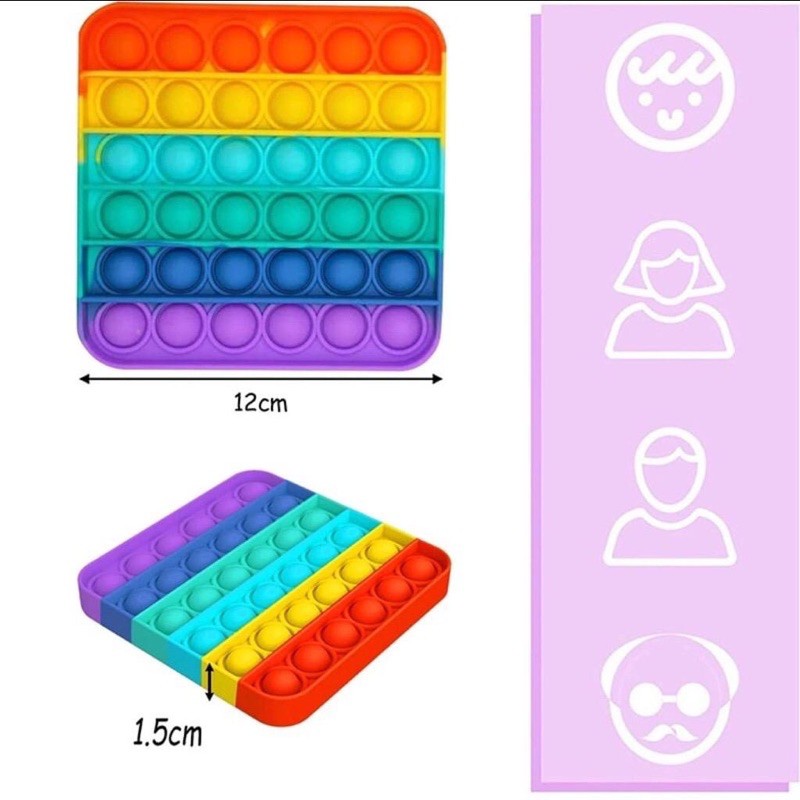 POP ITS PUSH BUBBLE FIDGET SENSORY TOYS MAINAN