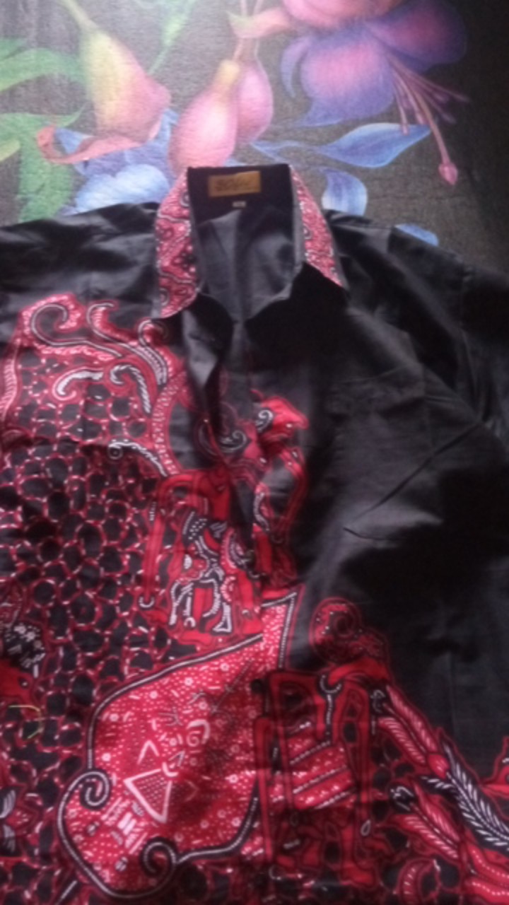 Kemeja Batik Pria Baju Batik Wayang Hem Batik Wayang Lengan Pendek