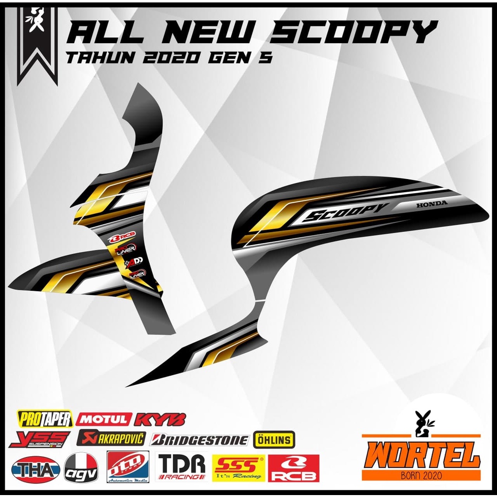 Striping Scoopy 2021-Sticker Lis Decal Motor All New Scoopy 2021 Racing