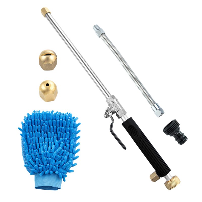 Jet Power Washer Wand High Pressure Garden Sprayer Attachment Water Hose Nozzle Flexible Glass Cleaning Tool Foam Cannon Car Window Washer 2 Tips 27inch Shopee Indonesia