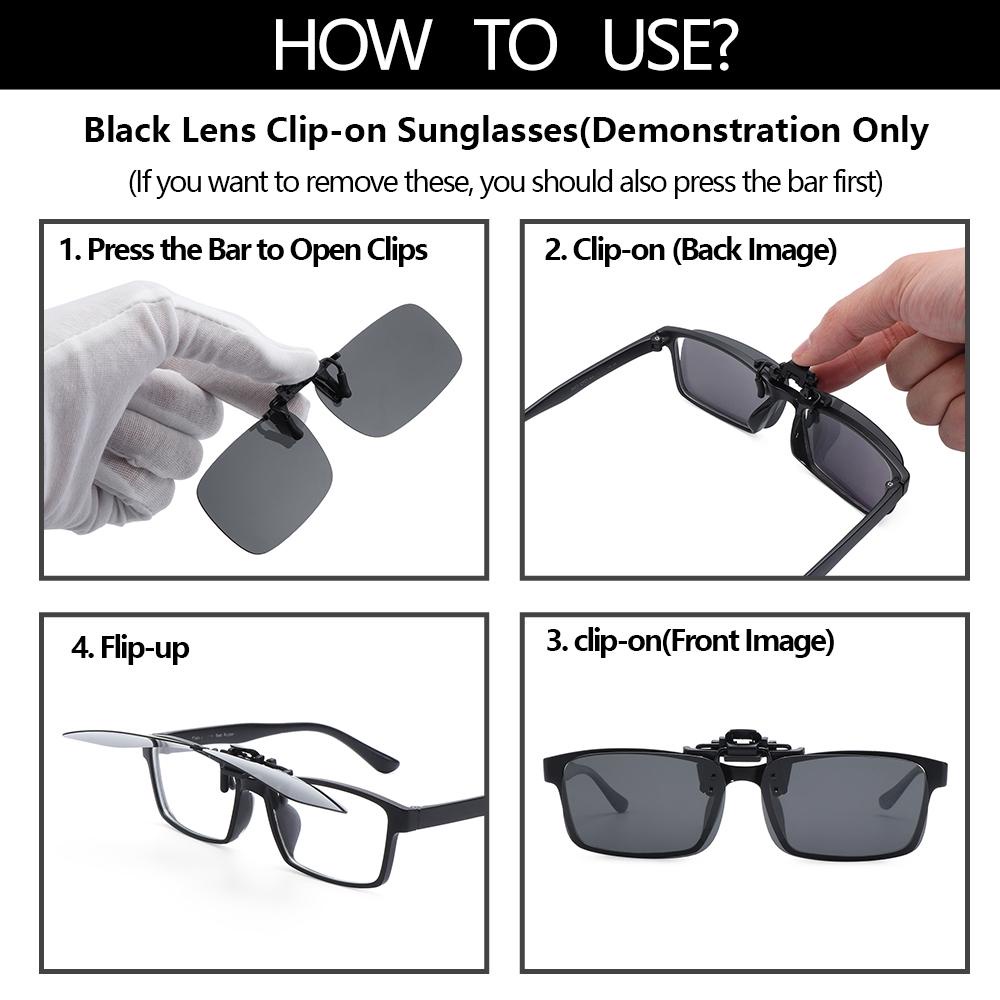 Suyo Clip-on Sunglasses Fashion Untuk Kacamata Resep UV400 Night Vision Glasses