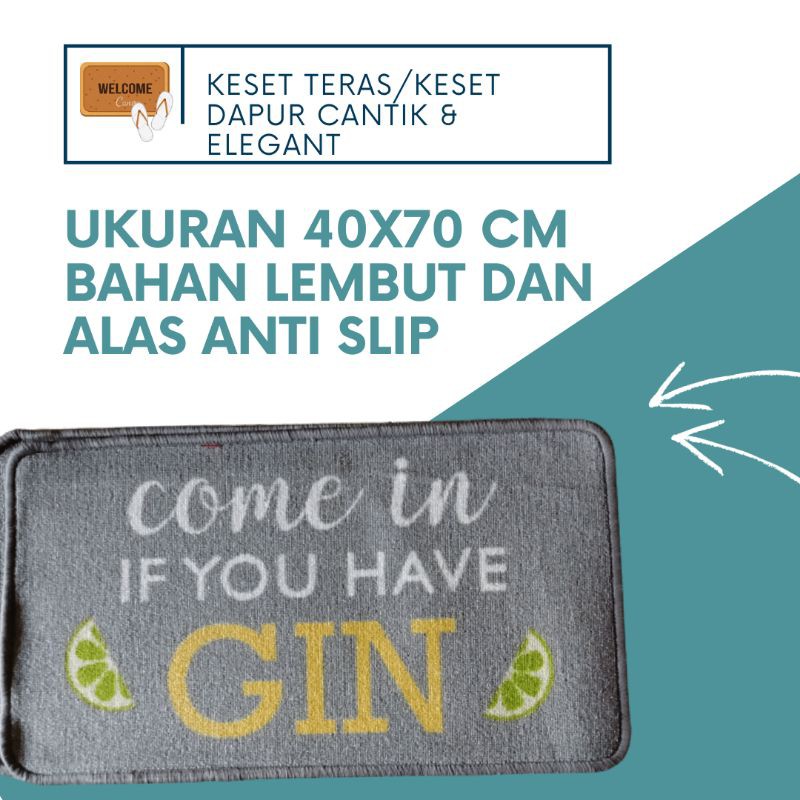 Keset Teras / Keset Dapur dengan Motif Cantik dan Elegant