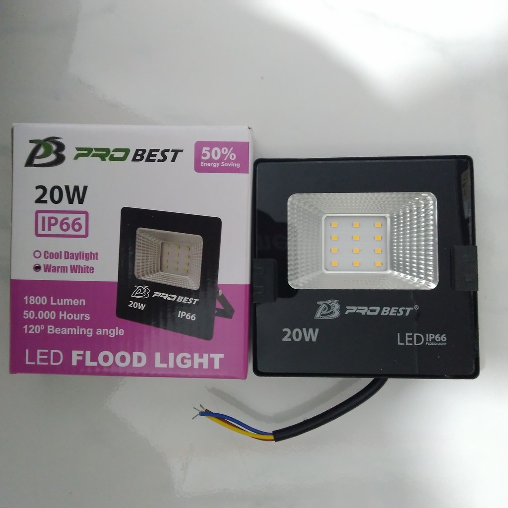 LAMPU TEMBAK SOROT 20W 20WATT 20 WATT LED SPOTLIGHT OUTDOOR LED FLOOD LIGHT IP66 PEOBEST