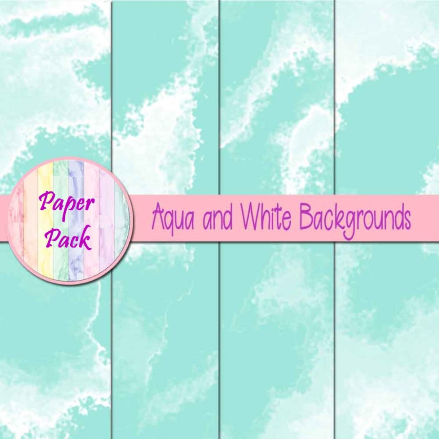 

Kertas Scrapbook - Aqua and White_CD21 Design