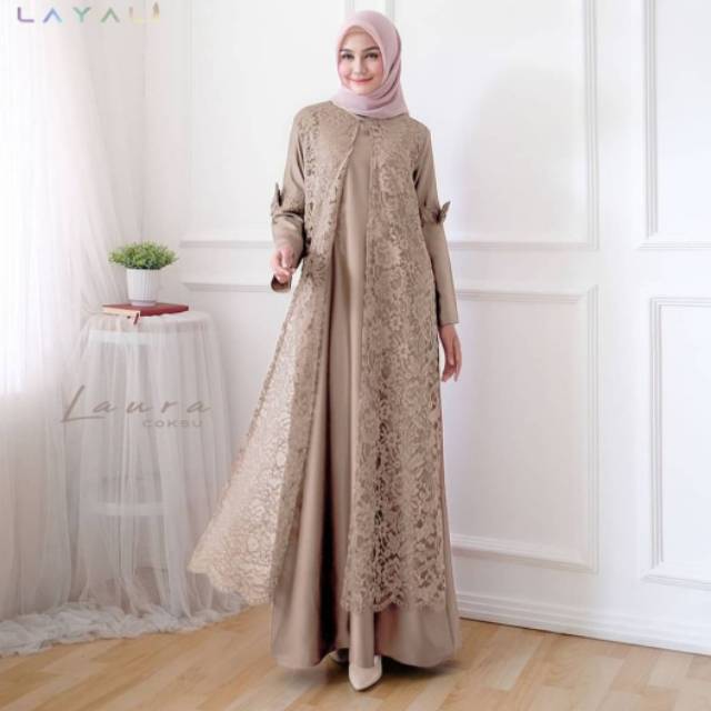 Laura maxi / gamis termurah / gamis terlaris / grosir bandung / grosir gamis /