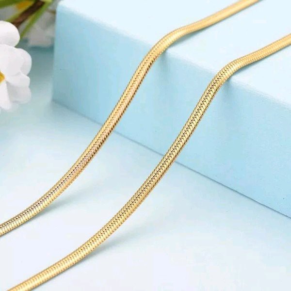 Kalung Emas Titanium Gold Model Gepeng