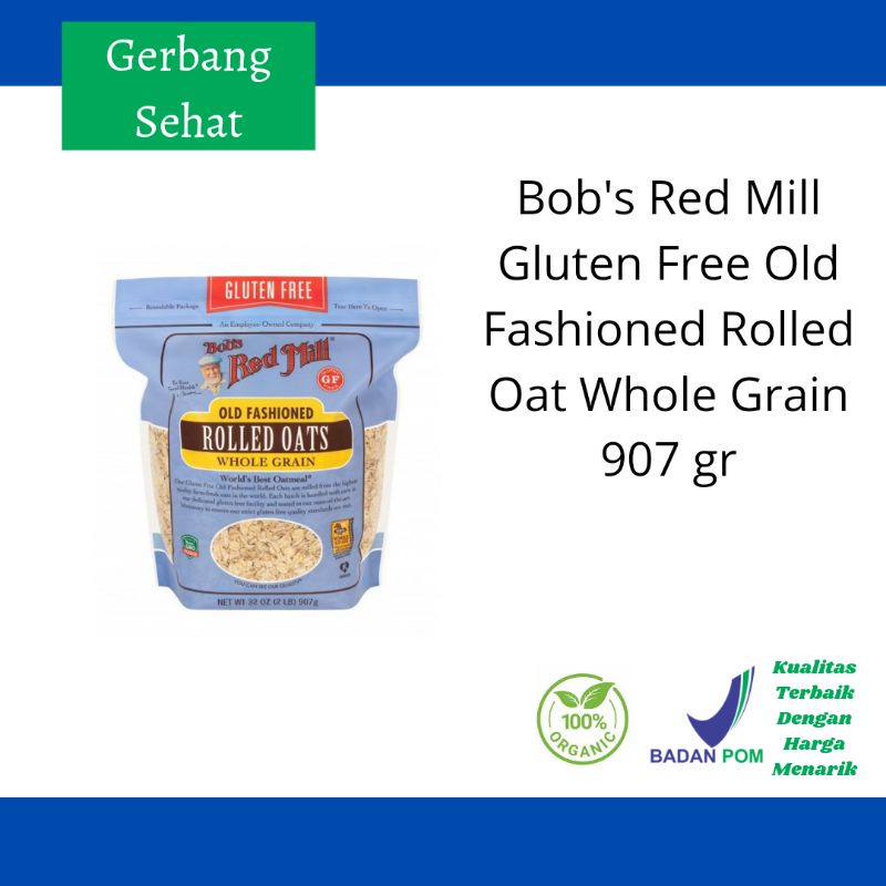 

Bob's Red Mill Gluten Free Old Fashioned Rolled Oat Whole Grain 907 gr