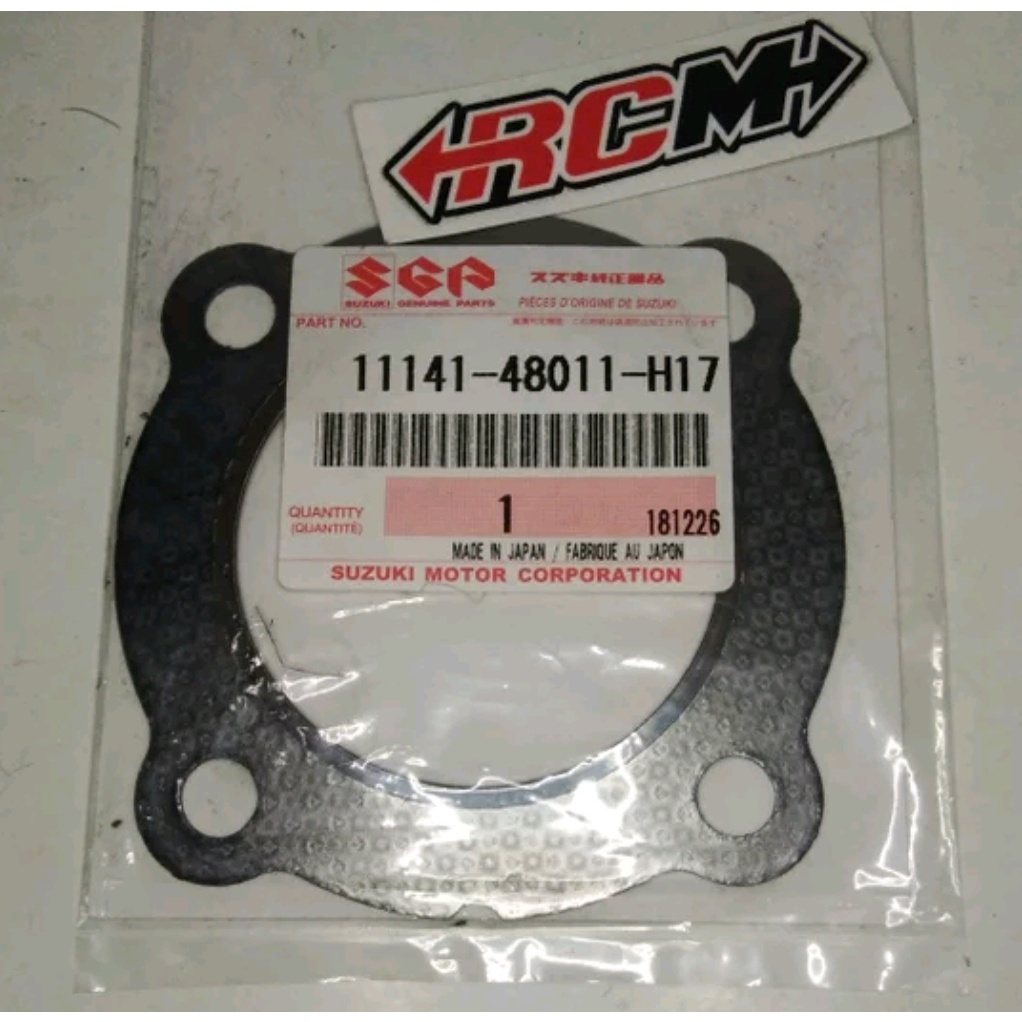 PAKING PACKING GASKET PERPAK CYLINDER HEAD KOP COP TS 125 NEW ORI ORIGINAL SGP ASLI 11141-48011-H17